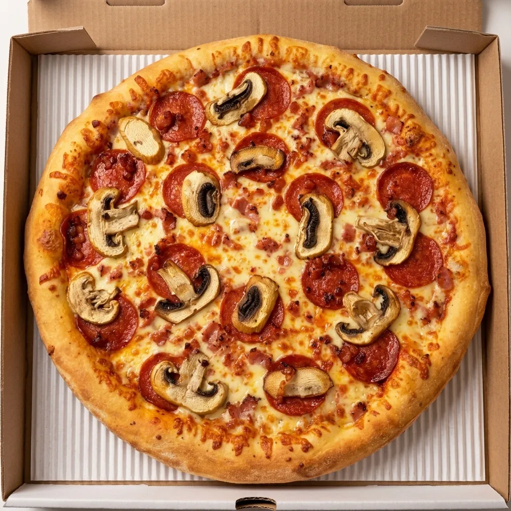 Canadian bacon pizza at Nana's Pizza in London, Ontario